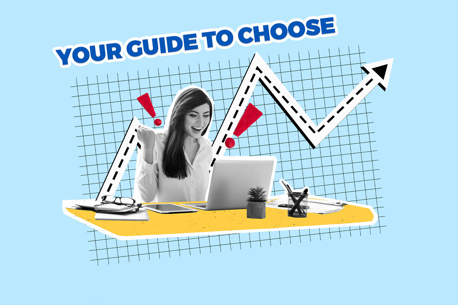 A girl in front of a laptop in Long-Term vs. Short-Term Investments article (2)